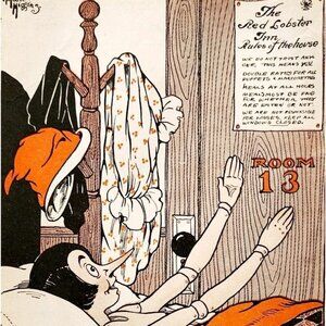 1927 Violet Moore Higgins Pinocchio Red Lobster Inn Room 13 Lithograph DWSS12